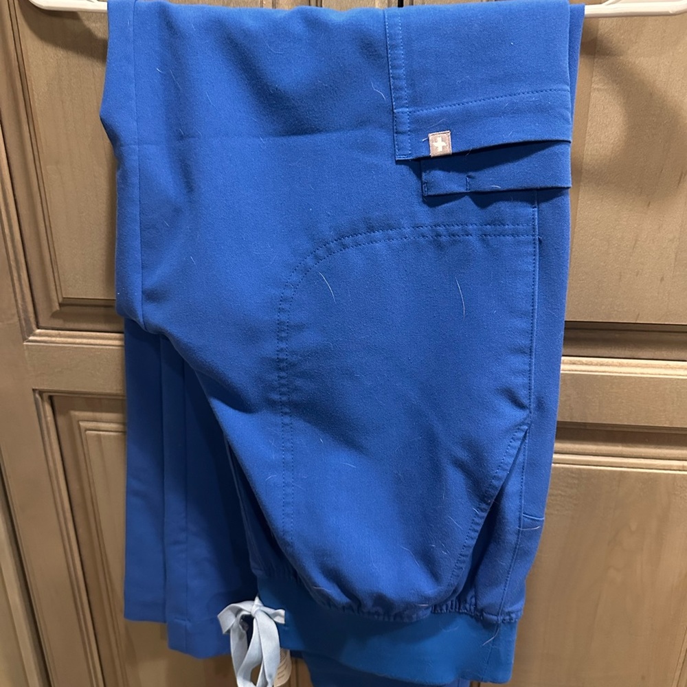 FIGS ROYAL Blue Scrub Pants with Pocket Detail